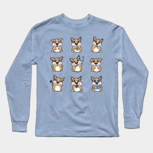 Pup pondering life Long Sleeve T-Shirt